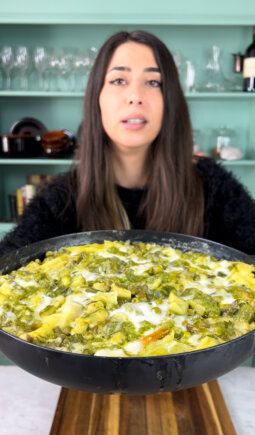 lasagne vegetariane in padella cremose